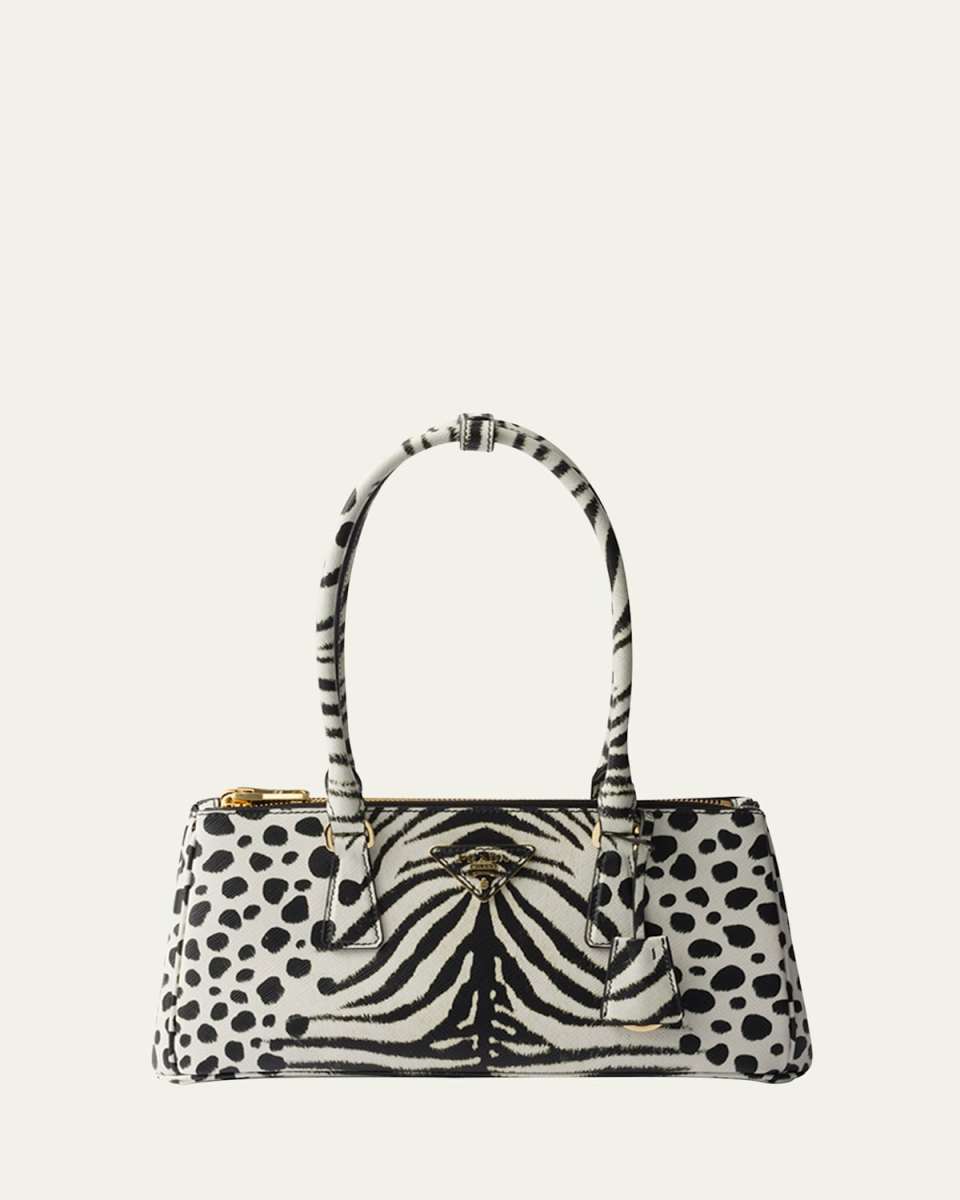Galleria Animal-Print Leather Shoulder Bag